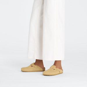 Dep Birkenstock Boston Suede Leather 'Latte Cream' 1027752