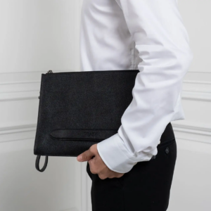 Tui Coach Leather Clutch Bag Crossgrain 'Black' 68154-QBBK