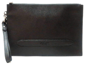 Tui Coach Leather Clutch Bag Crossgrain 'Black' 68154-QBBK