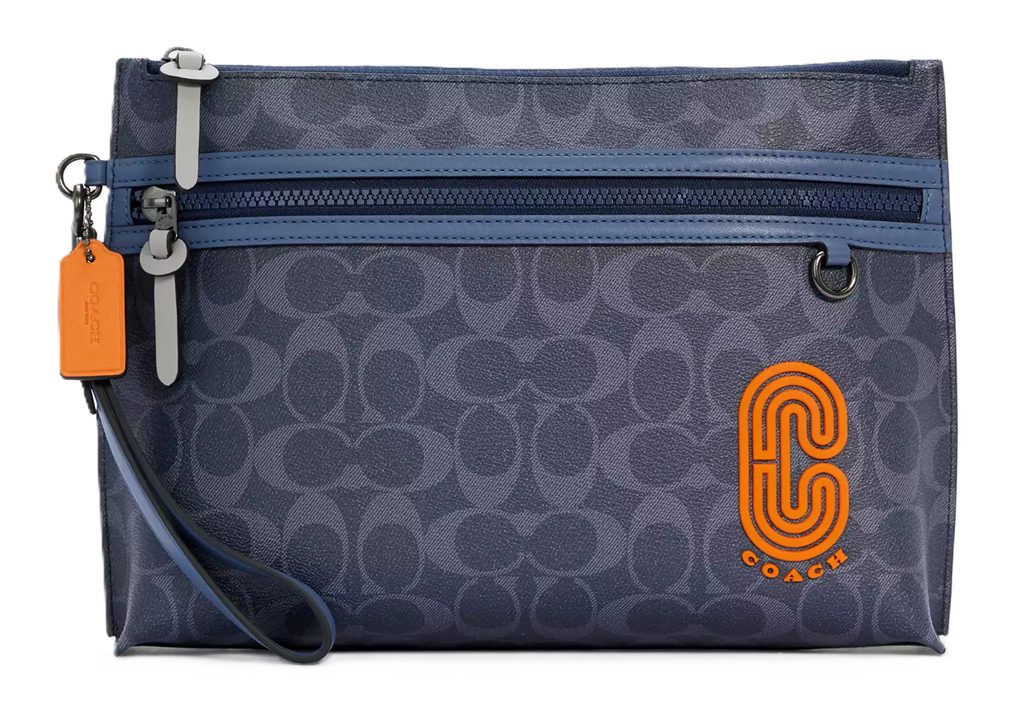 Tui Coach Carryall In Colorblock Signature Canvas 'Denim' C3199-QBSDQ