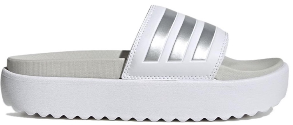 Dep Adidas Adilette Platform 'White Zero Metallic' IE9703