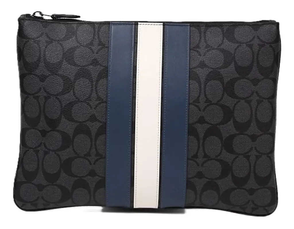 Tui Coach Bag in Signature Canvas Varsity Stripe 'Black' F26071-N3C