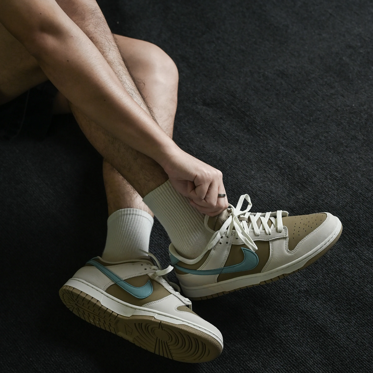 Alternative view of Giày Nike Dunk Low 'Khaki Denim Turquoise' HQ1175-240