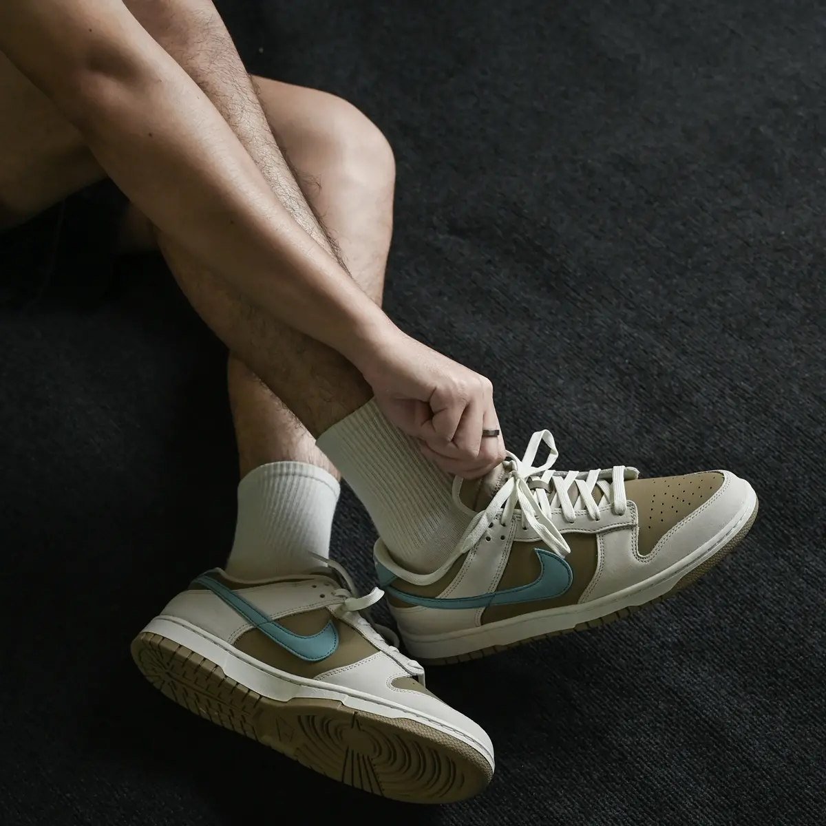 Alternative view of Giày Nike Dunk Low 'Khaki Denim Turquoise' HQ1175-240