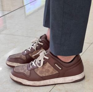 Giay Coach Sneaker In Signature Canvas ' Saddle' CI313-SAD