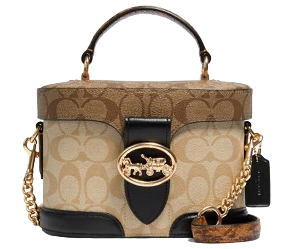Tui Coach Georgie Gem Blocked Signature Canvas 'Beige' 5504-IMRKY