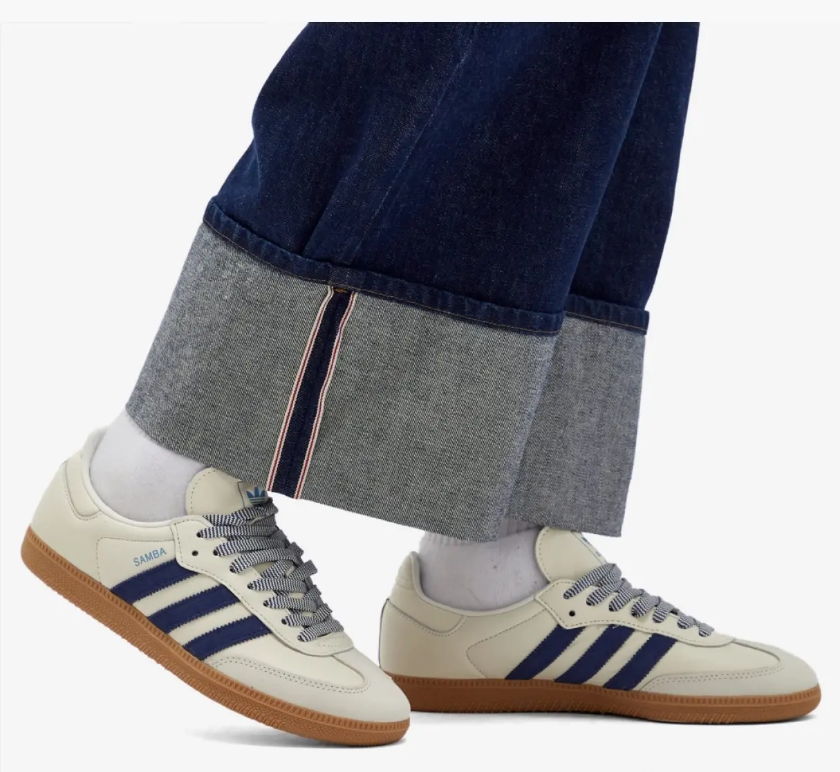 Giay Adidas Wmns Samba OG 'Off White Dark Blue' JI3907