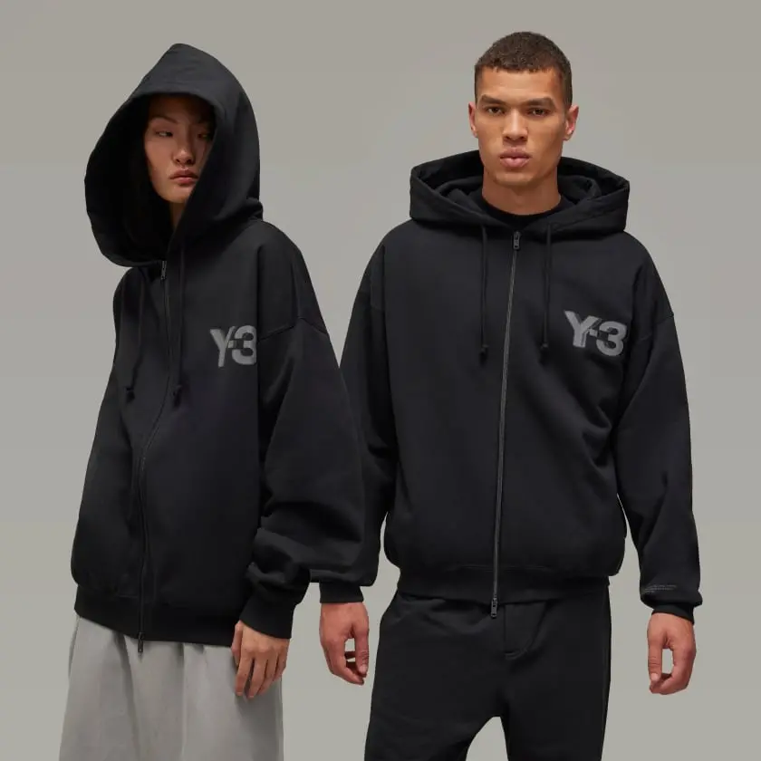 Ao Adidas Y-3 Logo Zip Hoodie 'Black' JE9278