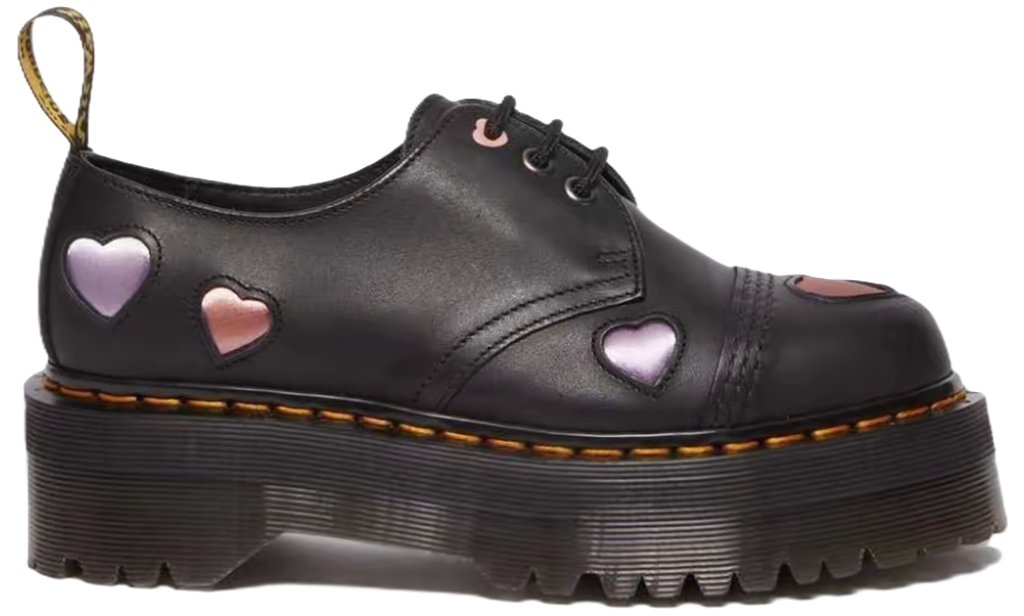 Giay Dr.Martens 1461 Leather Heart Platform 'Black' 30604001