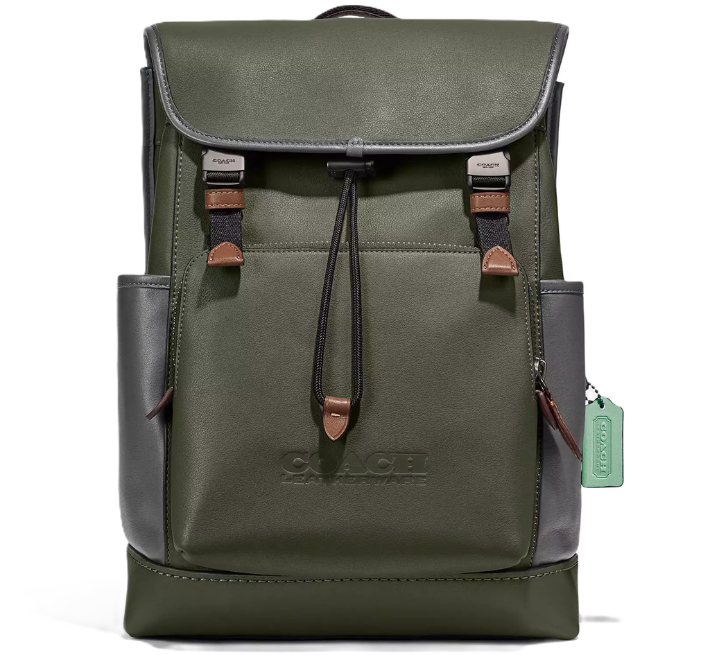 Balo Coach League Flap In Colorblock 'Green' C2662-JISMN