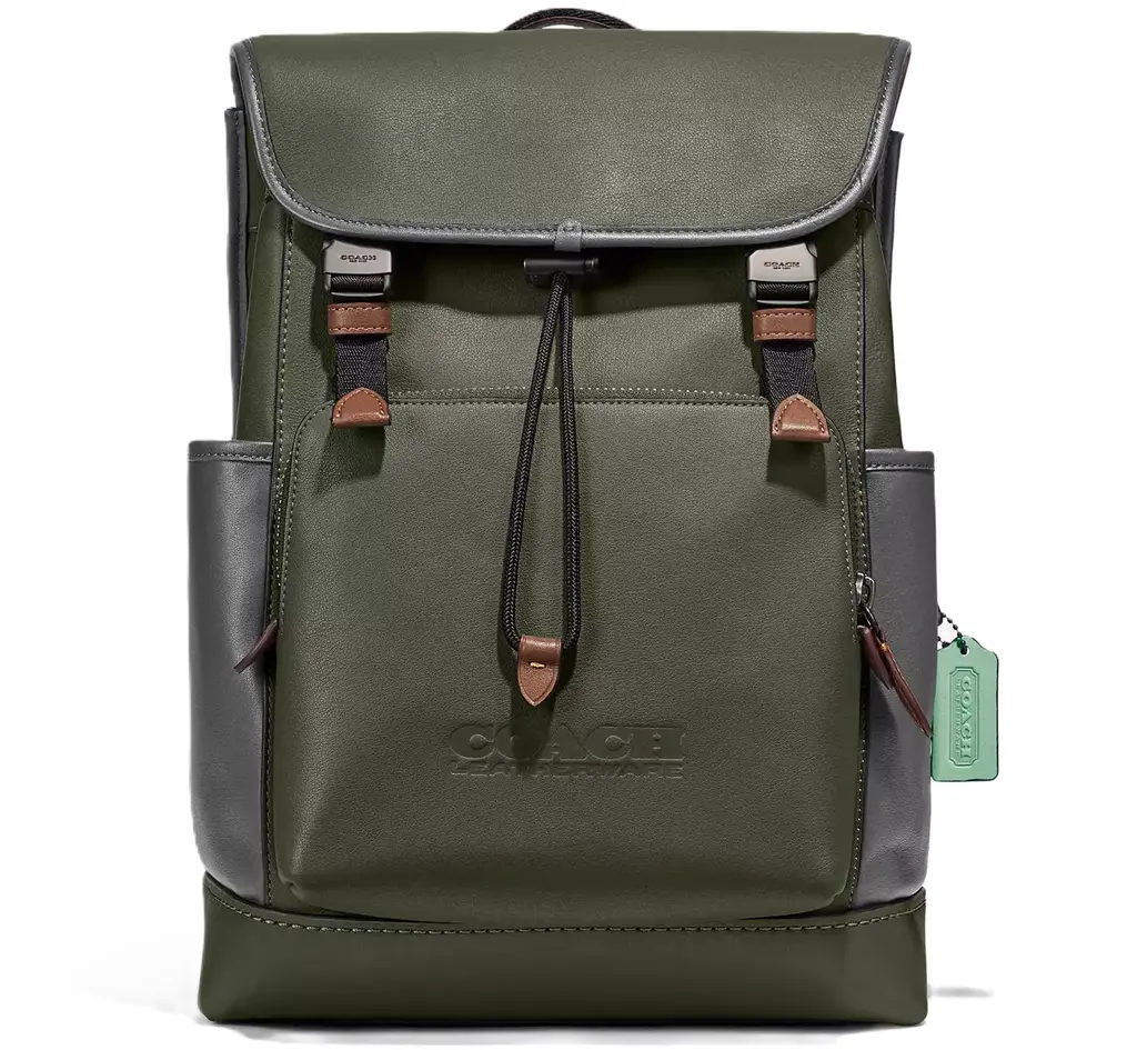 Balo Coach League Flap In Colorblock 'Green' C2662-JISMN
