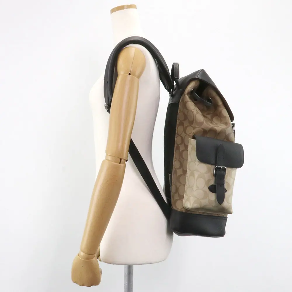 Balo Coach Hudson Backpack 'Black Brown' C6081-QBT5K