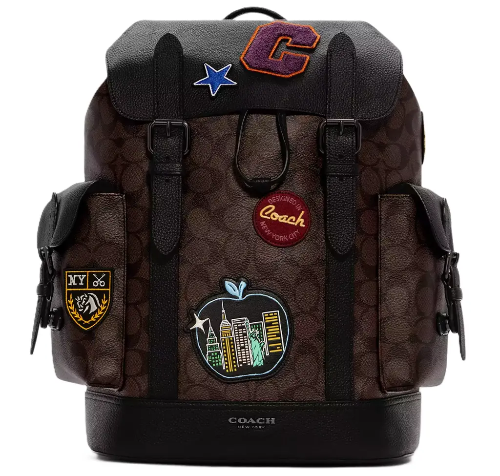 Balo Coach Hudson In Signature Canvas 'Souvenir Patches' C6633-QBMAA