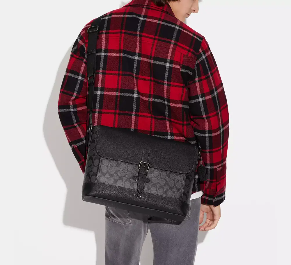 Tui Coach Hudson Messenger Bag 'Black' CB842-QBMI5