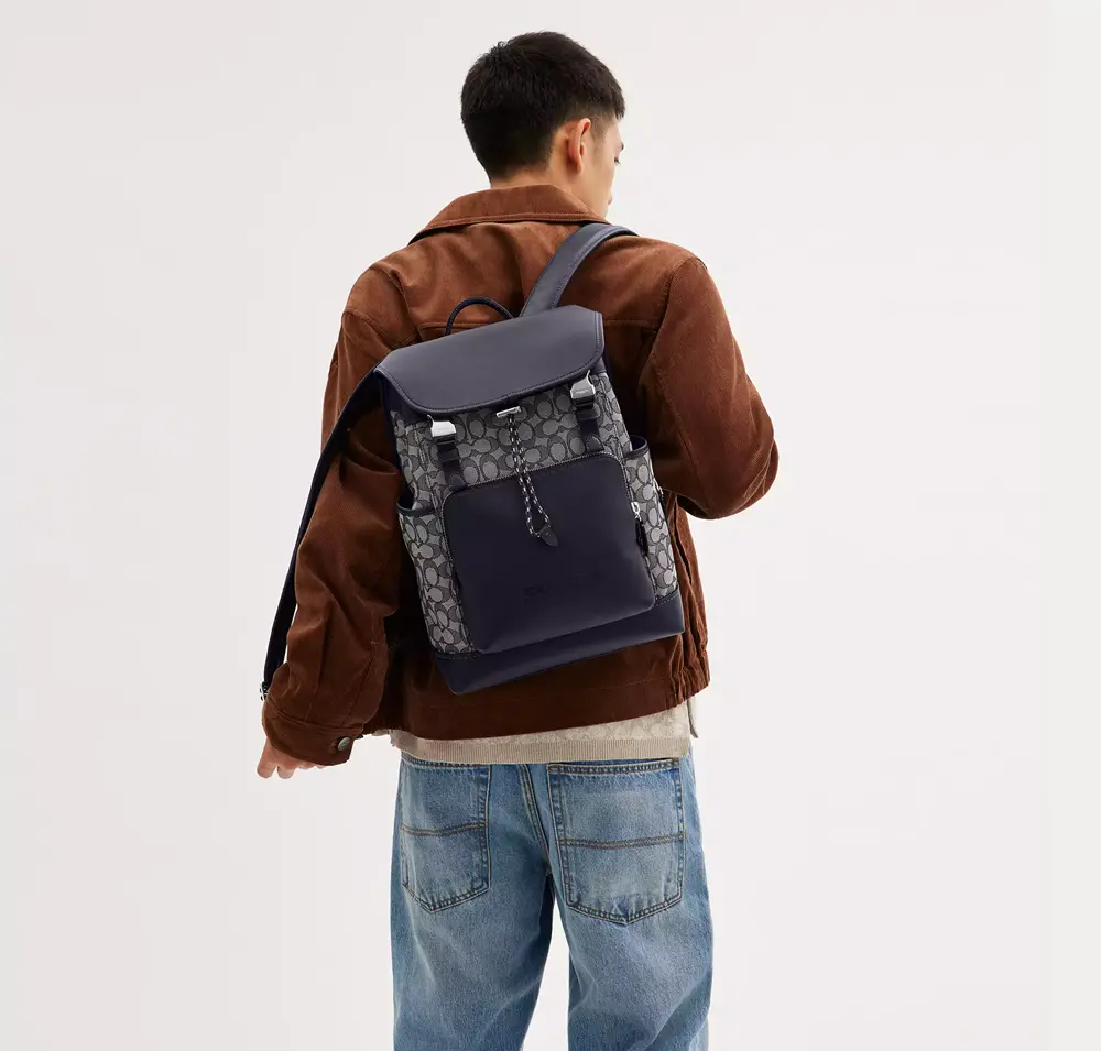 Balo Coach League Flap Jacquard 'Black' CC071-MI5