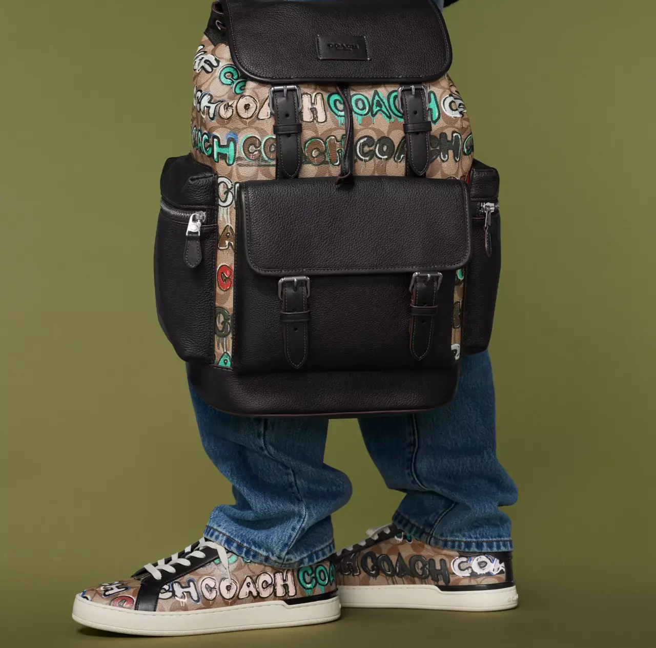 Balo Coach X Mint + Serf Sprint 'Black' CL951-SVOT8