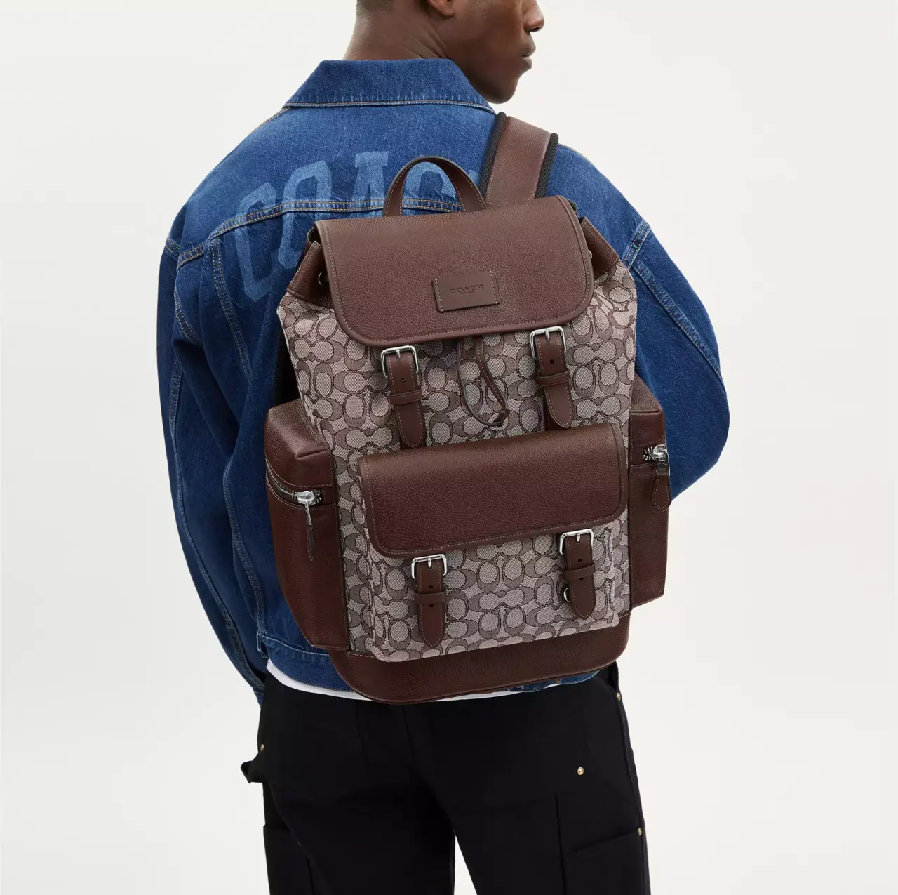 Balo Coach Sprint Backpack In Jacquard 'Brown' CT016-SVS8S