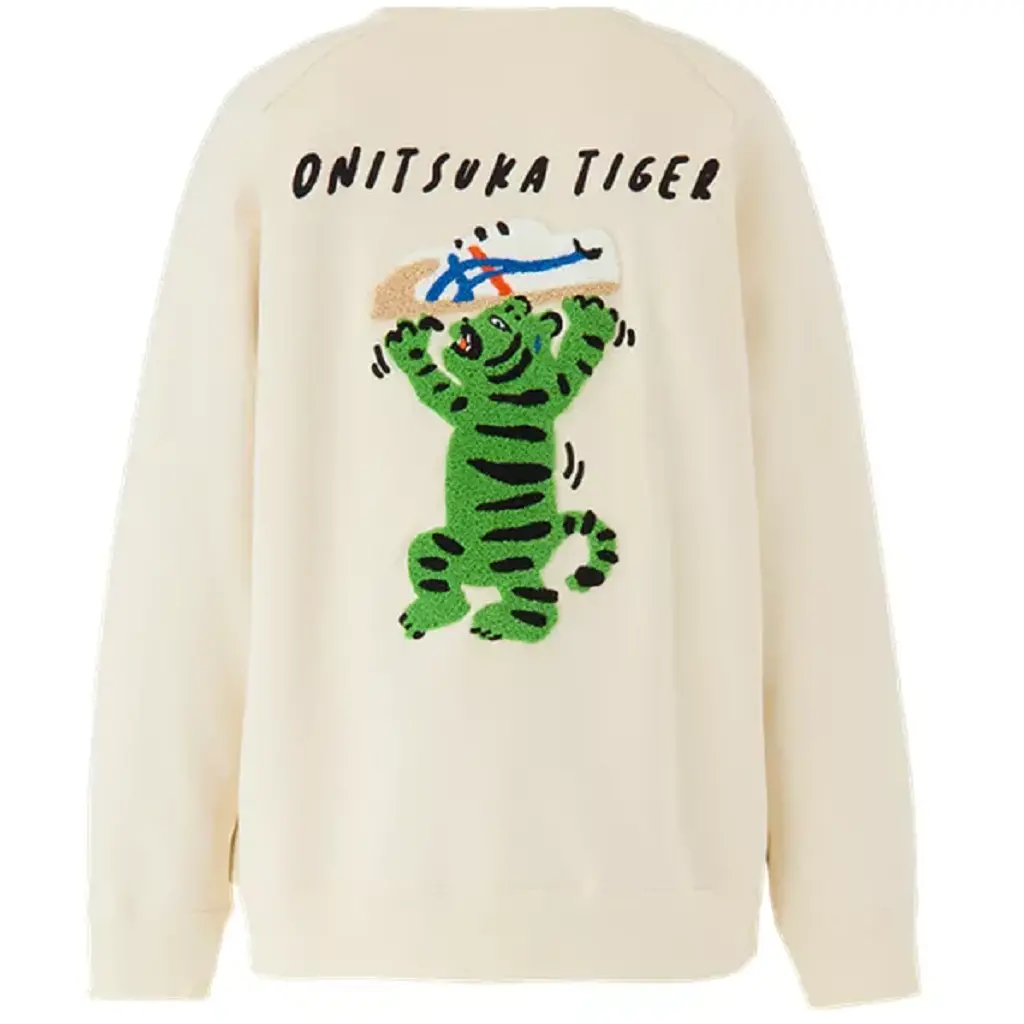 Ao Onitsuka Tiger Sweat Top 'White' 2183B409-250
