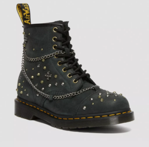 Giay Dr. Martens 1460 Studded Chain Lace Up 'Black' 27776001