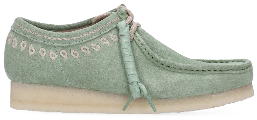 Giay Clarks Wallabee Low '﻿Green Embroidery' 26172073