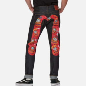 Quan Evisu Jeans Denim 'Red Blue' 2EAADM1JE92317CT