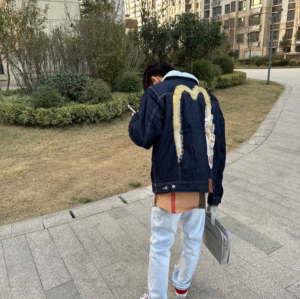 Ao Evisu Embroidered Lapel Denim 'Blue' 2EAHTM3DJ1930RXCT