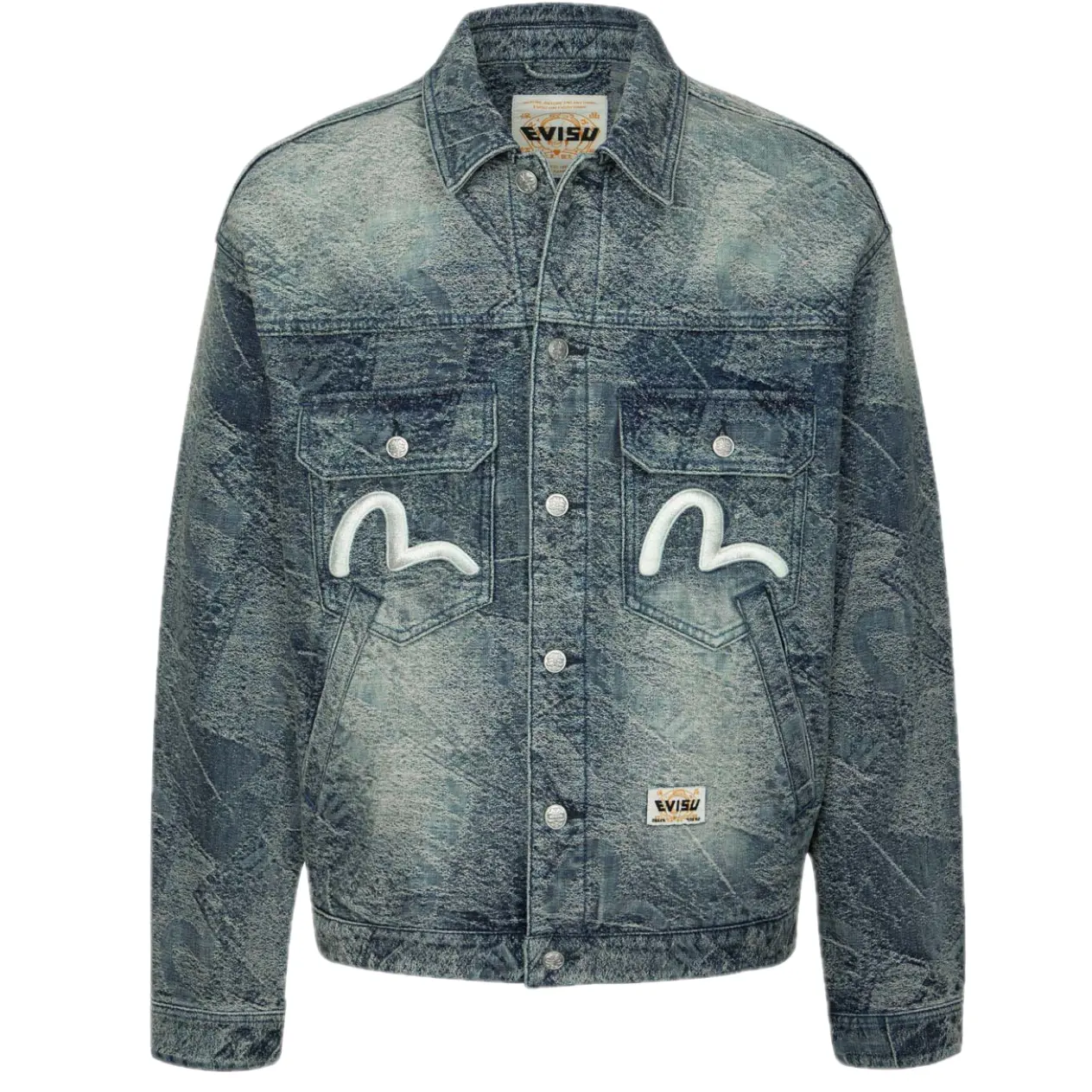 Ao Evisu Allover Pocket Seagull 'Blue' 2EAHTM4DJ8002LFDN