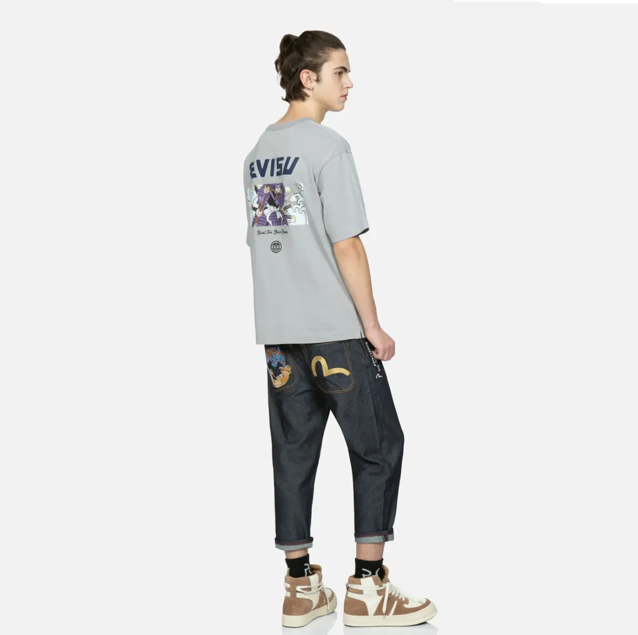 Quan Evisu Dragon-Koi And Seagull 'Blue' 2ESHTM3JE16427CX