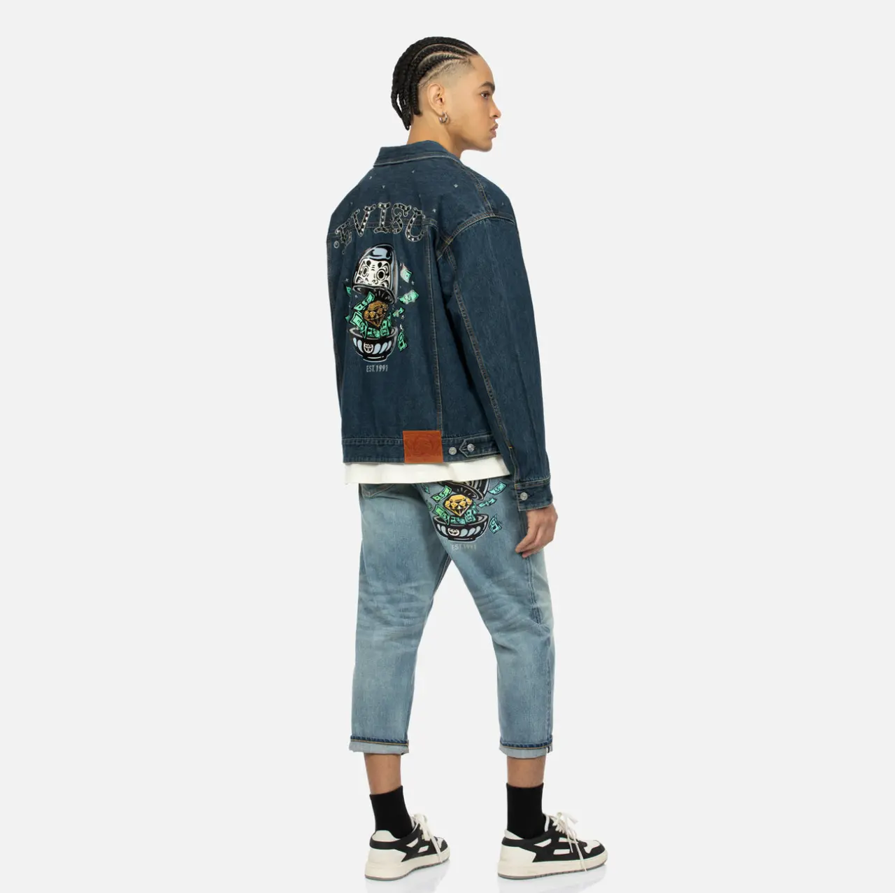 Quan Evisu Diamond Daruma Pocket 'Navy' 2ESHTM3JE14027CT