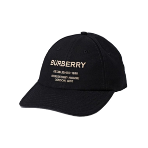 Mu Burberry Letter Printed Duckbill Cap 'Black' 80576251