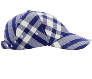 Mu Burberry Tartan Baseball Cap 'White Blue' 80794781
