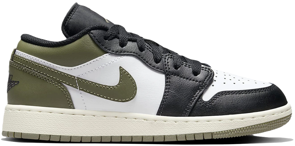 Giay Nike Air Jordan 1 Low GS 'Black Medium Olive' 553560-092