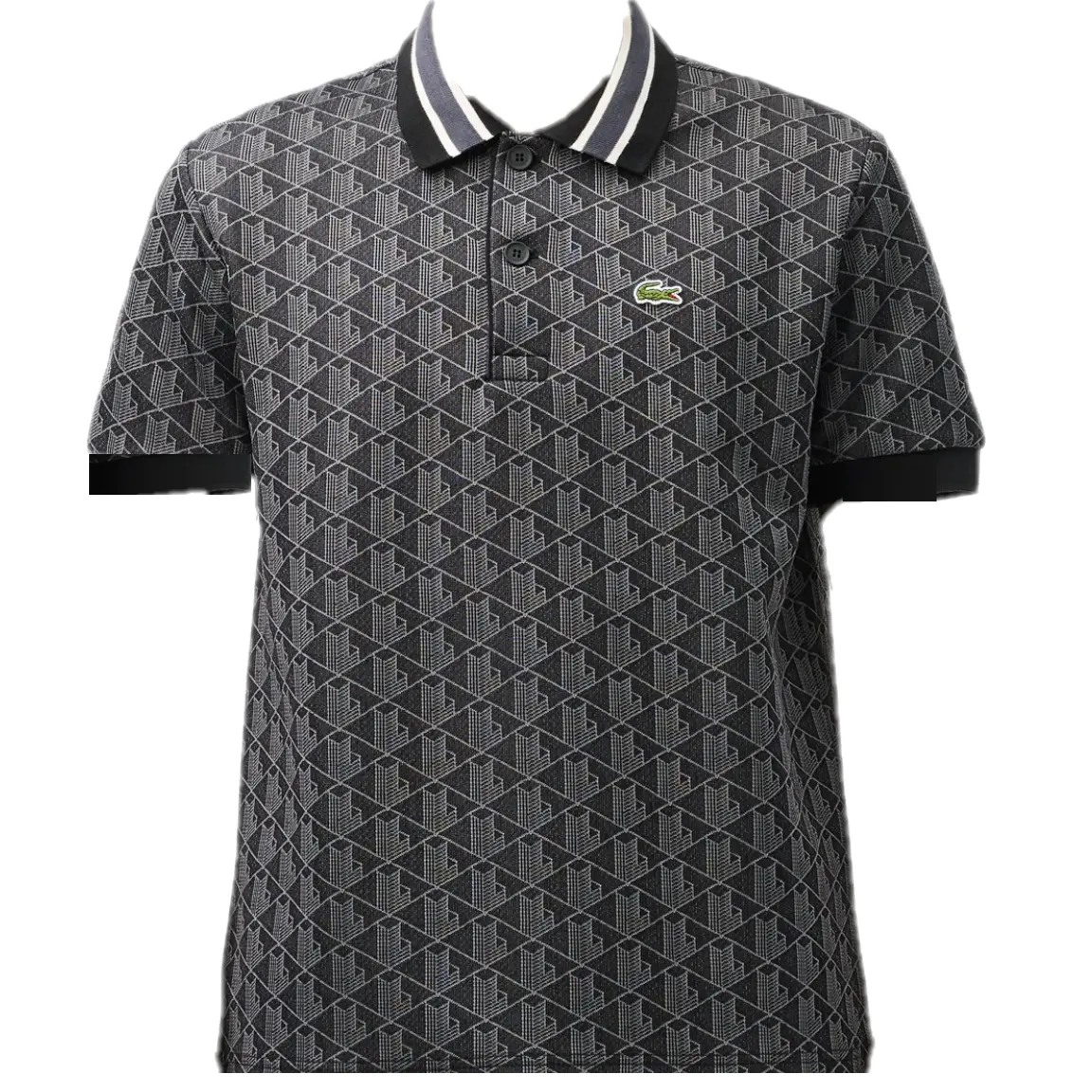 Ao Lacoste Polo Jacquard 'Grey' DH1417-10-4PC