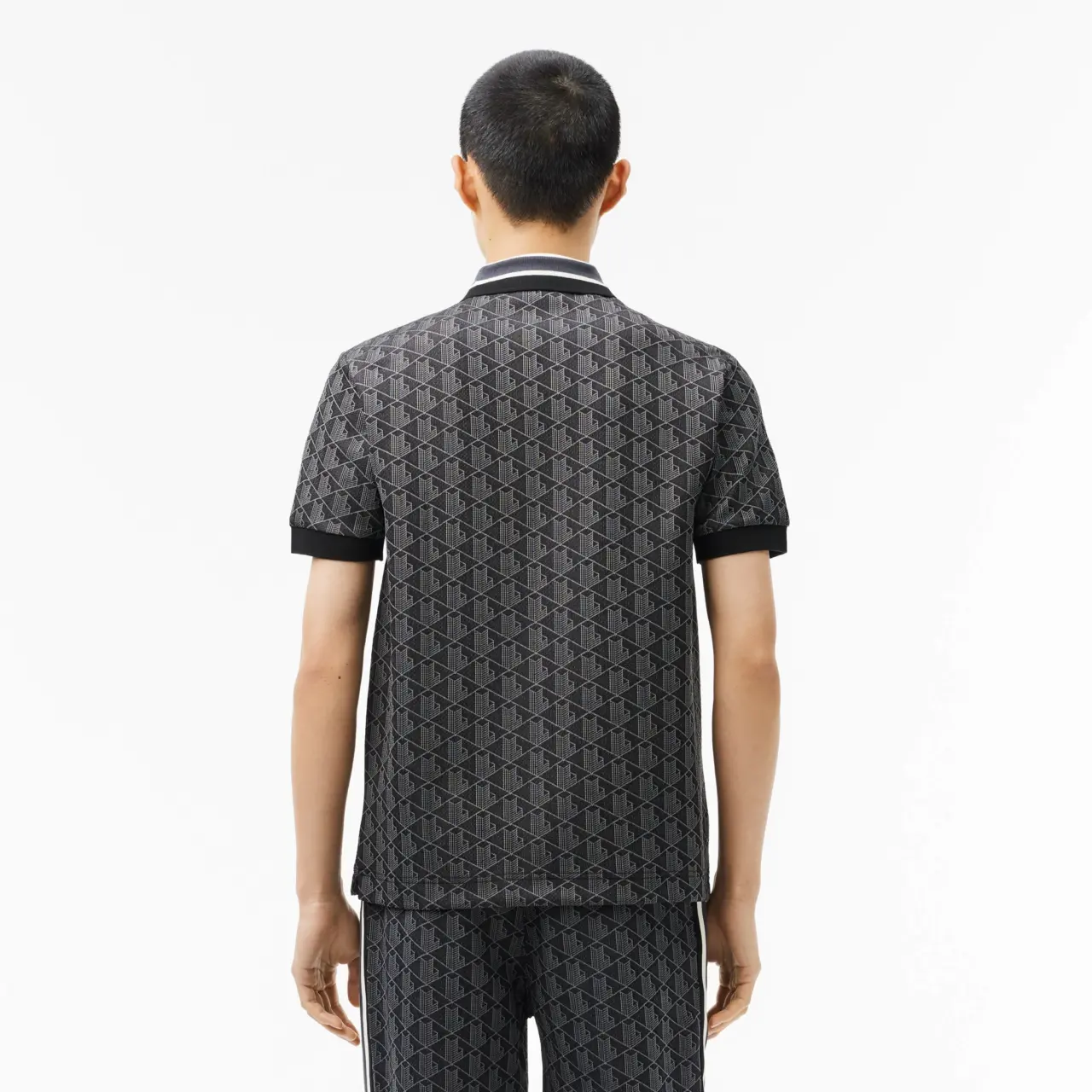 Ao Lacoste Polo Jacquard 'Grey' DH1417-10-4PC