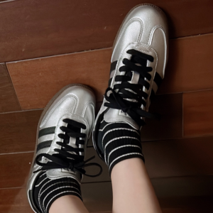 Giay Adidas Samba 'Silver Metallic Black Gum' JI4218