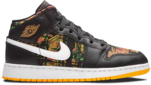 Giay Nike Air Jordan 1 Mid GS 'Black Laser Orange' 555112-003