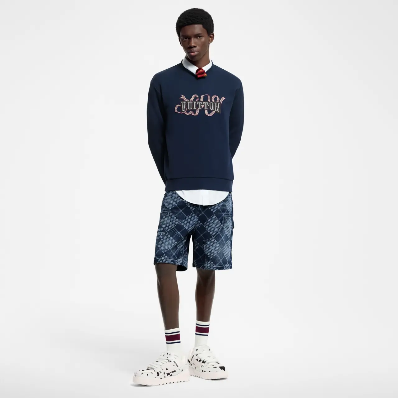 Giay Louis Vuitton LV Trainer Maxi 'White' 1ADEJD