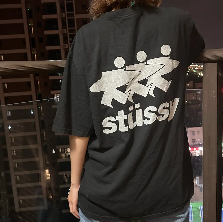 Ao Stussy Surfwalk Pig Dyed Tee 'Black' 1905063