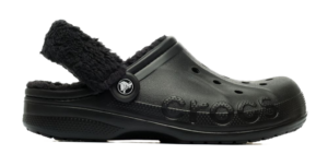 Dep Crocs Baya Lined Fuzz Strap Clog 'Black' 206633-060