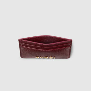 Vi Gucci Card Case With Script 'Rosso Ancora' 773428-0OP0T-6207