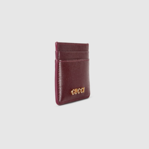 Vi Gucci Card Case With Script 'Rosso Ancora' 773428-0OP0T-6207