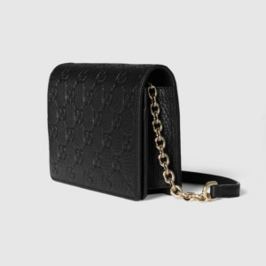 Tui Gucci GG Emblem Super Mini Shoulder 'Black' 818705-AAEEM-1000