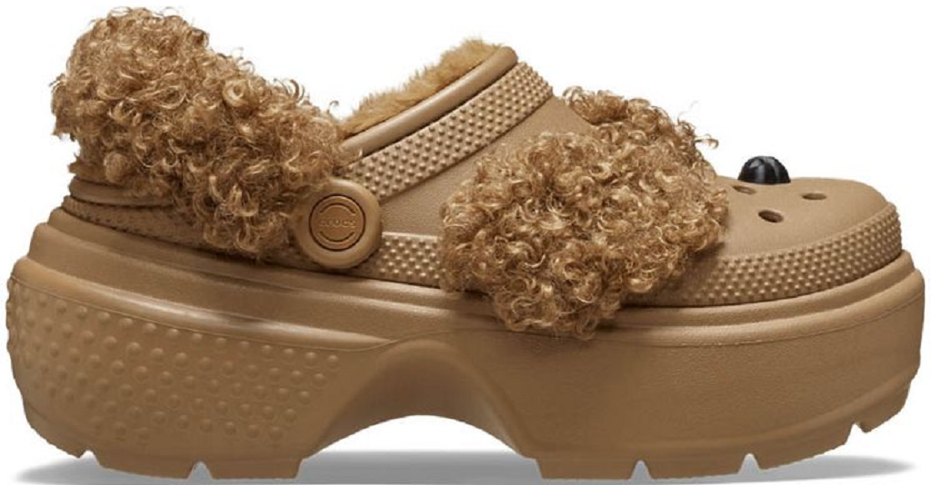 Dep Crocs Stomp Stuffed Animal Clog "Sepia" 210690-2EY