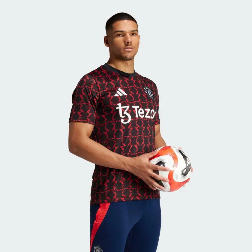 Ao Adidas Manchester United 24/25 Pre-Match Jersey 'Black Red' IT1996