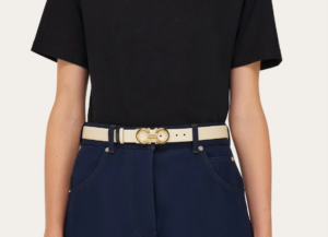 That Lung Salvatore Ferragamo Gancini Belt 'Bone' 23A565-741534