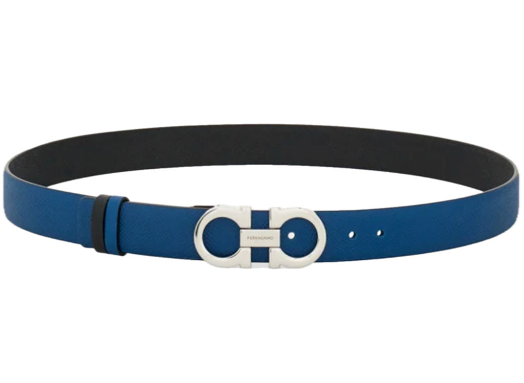 That Lung Salvatore Ferragamo Adjustable Reversible 'Blue' 23A565-780394