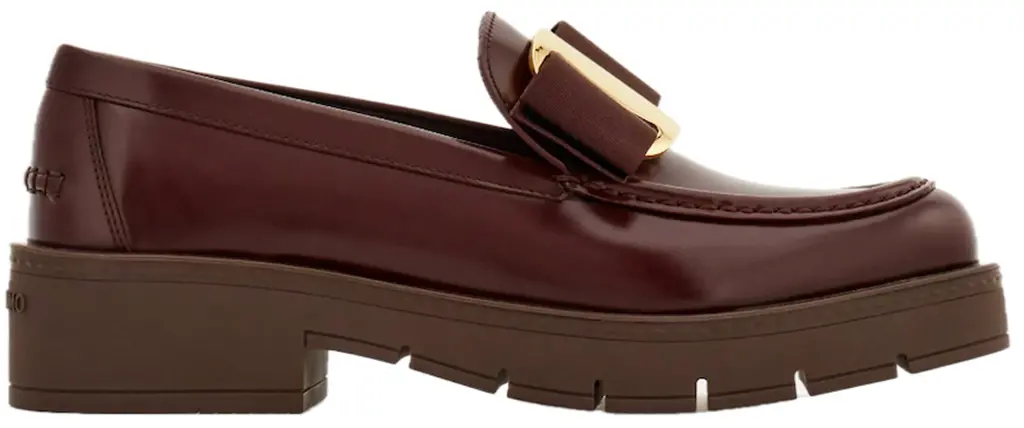 Giay Salvatore Ferragamo Chunky Vara Bow Loafer 'Oxblood' 01J060-777355