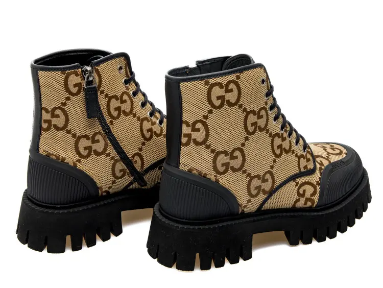 Giay Gucci Lace-up Boot 'Camel Ebony' 699970-UKOF0-2590