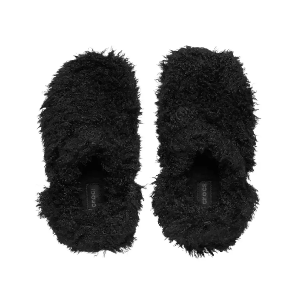 Dep Crocs Classic Shaggy Fur Lined Clog 'Black' 210911-001