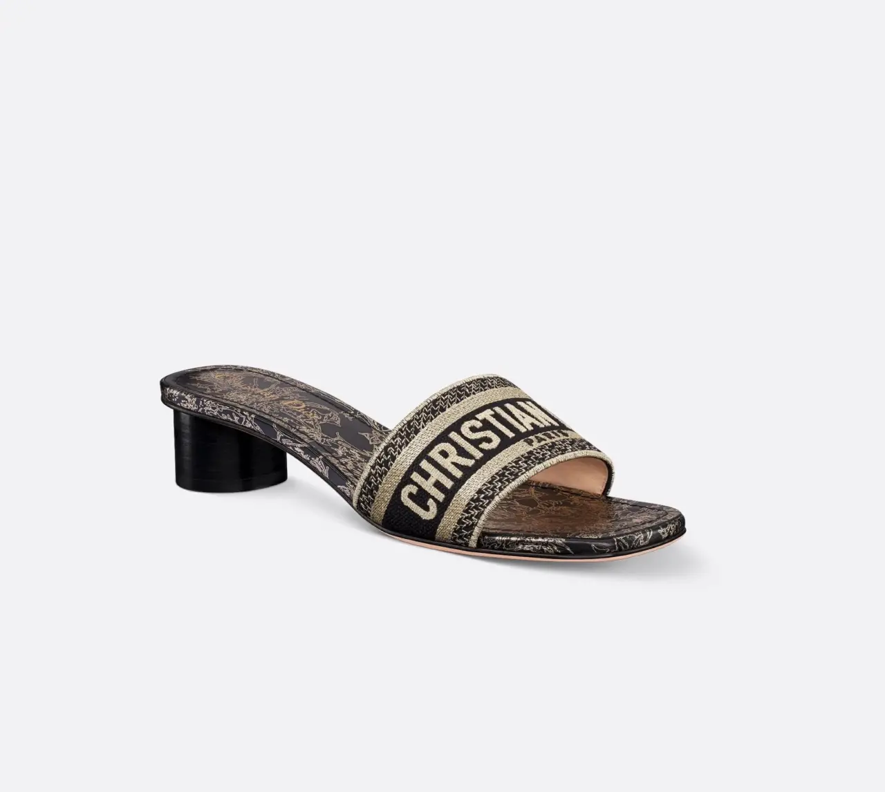 Dep Dior Dway Heeled Slide 'Black' KCQ902CDI-S21X